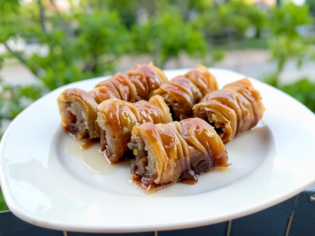 El Açma Sarı Burma Baklava