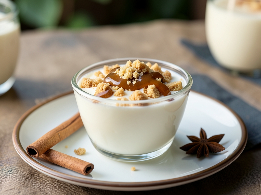 Cheesecake Tadında Damla Sakızlı Muhallebi