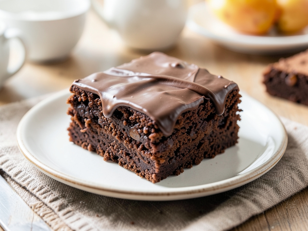 Çikolata Kaplı Şekersiz Brownie