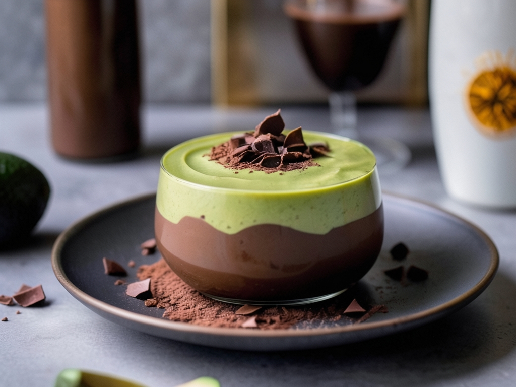 Çiğ Kakaolu Avokado Puding