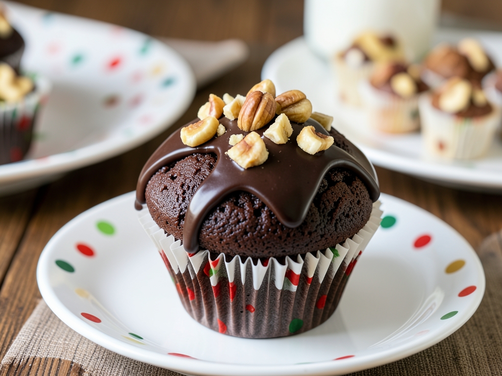 Fındıklı Damla Çikolatalı Islak Cupcake