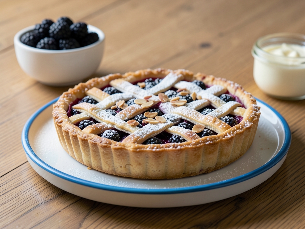 Böğürtlenli Tart