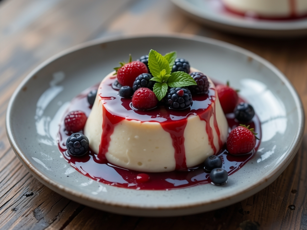 Çilekli Panna Cotta
