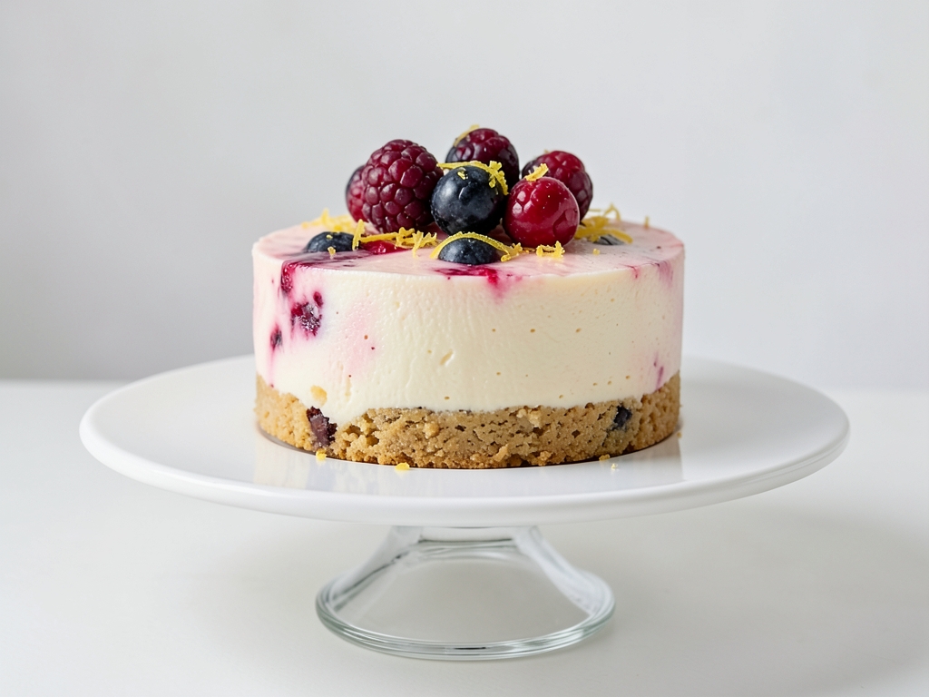 Unsuz Şekersiz Pişmeyen Cheesecake